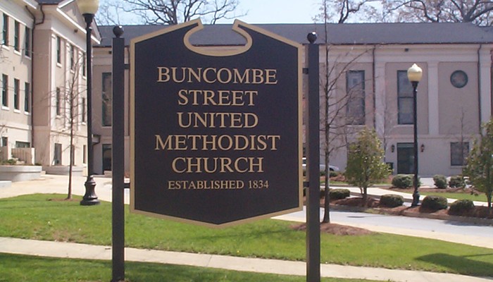 Monument sign - church